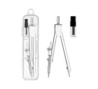 Student Metal Compass Set for Geometry with Extra Lead Refills, Math Compass, Compass Drawing Tool, Drafting Compass for Students, Compass for Office