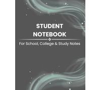 Student Notebook - 120 Pages, 8.5 x 11 Inches, College Ruled Journal for School & Office: Gray Cover Professional Edition | Large Lined Writing Notebook