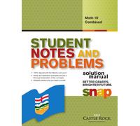 Student Notes and Problems Math 10 Combined Solution Manual