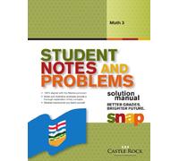 Student Notes and Problems Math 3 Solution Manual