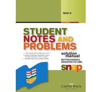 Student Notes and Problems Math 9 Solution Manual