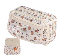 Student pencil case, Capybara pencil bag, Flexible pencil case, Zipper pencil case, College pencil organizer, Middle school pencil case, High school pencil case, pencil case, Spacious Pencil