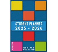 Student Planner 2025-2026: A4 Secondary School Homework Diary UK with Timetable for KS3 KS4 Boys and Girls , Academic Year 25/26 , August to July