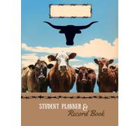 Student Planner & Record Book ALL-IN-ONE: Undated, Homeschool Records, Cattle Theme, 8.5x11 inches