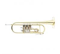 Student Rotary Trumpet with Trigger by Gear4music Gold