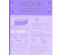 Student's notebook: the size of the square is one-fifth of an inch