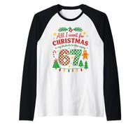 Students Saying 6-7 67 Six Seven Funny Teacher Christmas Camiseta Manga Raglan