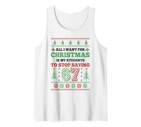Students Saying 6-7 67 Six Seven Funny Teacher Christmas Camiseta sin Mangas