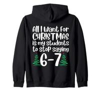 Students Saying 6-7 67 Six Seven Funny Teacher Christmas Sudadera con Capucha