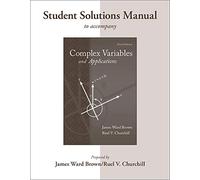 Student's Solutions Manual to accompany Complex Variables and Applications