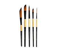 Studio 22 Effects - Juego de 5 pinceles redondos con espada, daga, aparejador y pincel redondo