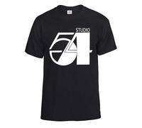Studio 54 New York Disco - Camiseta de regalo, Camiseta Negra Estampado Blanco, XXXXXL