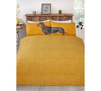 Studio Art Bedding Hello Cute - Juego de Funda de edredón Reversible, diseño de Perro Salchicha