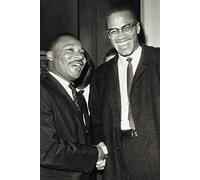 Studio B The Meeting Malcom X and Martin Luther King Jr. MLK Movimiento de Derechos Civiles Black History Photo Cool Wall Decor Art Print Poster 24x36