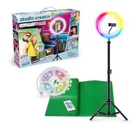 Studio Creator Kit de creación de Video LED Deluxe, Tira de luz LED, Anillo de luz multimodo con trípode, Pantalla Verde XL, TikTok/Youtube/influencers. para Mayores de 8 años