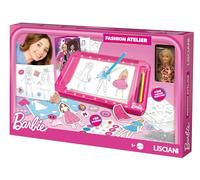 Lisciani - BARBIE - Taller de Moda - Crea Conjuntos con Estilo - Mesa de Luz - Juego Creativo para Niñas - Ocio Creativo - Incluye Muñeca Barbie - Made in Italy - A Partir de 4 Años