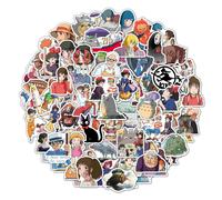 Studio Ghibli Stickers Set, 100pcs Vinly Waterproof Anime Stickers for Laptop Skateboard Water Bottle for Kids Adults
