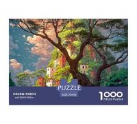 Studio Ghibli-Style Illustration 1000 Stück Premium-Karton Puzzle Tree Building Stressabbau Familienspiel Puzzles Für Erwachsene Und Kinder 70x50cm/1000pcs