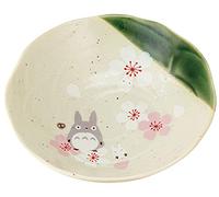 Studio Ghibli via Bluefin My Neighbor Totoro Traditional Japanese Dish Series - Plato de ensalada/tazón [Sakura/Flor de cerezo] - Producto oficial de Studio Ghibli (Modelo: CHMD2-A)
