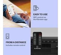 Studio Light & Fire 2 Smart Fireplace 1000/2000W MDF Control WiFi Klarstein