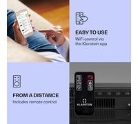 Studio Light & Fire 3 Smart Fireplace 1000/2000W MDF Control WiFi Klarstein