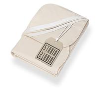 STUDIO Molton Protector de colchón 120x200 cm, Made in Green, Fabricado en Alemania, 100% algodón, Resistente y Transpirable, Cubre colchón con 4 Bandas elasticas 120 x 200 cm - Color Naturaleza