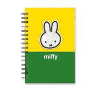 Studio Oh! Classic Miffy - Cuaderno de espiral mediano con calcomanías y parche de chenilla, 160 páginas a rayas, suministros de oficina y escuela, cuaderno de tapa dura, papel reciclable sin ácidos