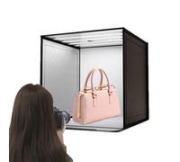 Studio Photo Box - Portafotos plegable con luz LED ajustable | Puntales para sesiones fotográficas profesionales portátiles 40x40 cm, caja luminosa para fotografía de productos, fotografía