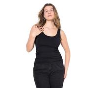 Studio Untold Camiseta básica para Mujer, Tallas Grandes, Tallas Grandes, Cuello Ancho, Jersey elástico 724926, Classic Negro, 58-60