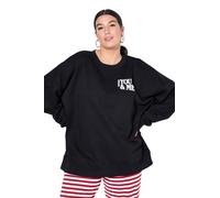 Studio Untold Sudadera, Oversize, Corazones de Color en la Espalda Negro 50+ 848369100-50+