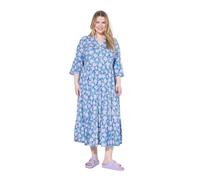 Studio Untold Vestido Maxi, Estampado de Flores, Volantes Azul Cielo 46+ 841532728-46+