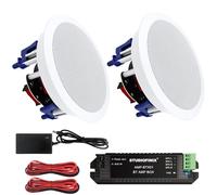 STUDIOFINIX Altavoces de techo Bluetooth de 5.25 pulgadas, 600 vatios, sistema de altavoces empotrados para el hogar, adecuado para interiores, cocina, cine en casa, dormitorio, oficina, patio