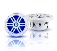 STUDIOFINIX Altavoces Marinos 5,25 Pulgadas 500W con Luces LED, Altavoces de 2 Vías Resistentes a la Intemperie, Ideales para Barcos, ATV y UTV (Par, Blanco)