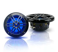 STUDIOFINIX Altavoces Marinos de 6,5 Pulgadas 700W con Luces LED, Altavoces para Barco 2 Vías Resistentes a la Intemperie, Ideales para Barcos, ATV y UTV (Par, Negro)