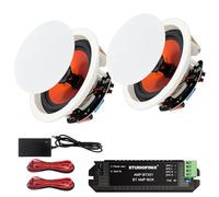 Studiofinix Altavoz de techo Bluetooth de 6,5 pulgadas, consumo de energía máximo de 300 vatios para áreas interiores como cocina, sala de estar, estudio, sótano, cine en casa y terraza cubierta