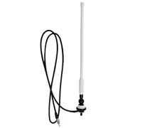 STUDIOFINIX Antena de radio marítima impermeable - Dipolo flexible mástil FM AM antena para barco, radio, coche, ATV, UTV, SPA (blanco)