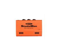 StudioMan BUF2+ - Divisor amortiguado de tono puro, entrada mono de 1/4 pulgadas, 2 salidas de 6,3 mm, conversión Hi-Z a Lo-Z, LED de estado, carcasa de metal para pedaleras de guitarra