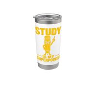 Studious Pencil Learning Strength Student Design Vaso térmico de acero inoxidable de doble pared