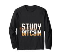 Study Bitcoin Comerciante de blockchain de criptomonedas -- Manga Larga