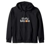 Study Bitcoin Comerciante de blockchain de criptomonedas |- Sudadera con Capucha