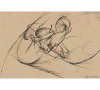 Study for Dynamic Force of a Cyclist II (1913) Póster impreso por Umberto Boccioni (18 x 24)