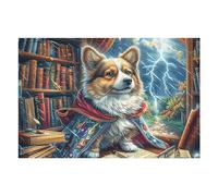 Study Magic Cute Perro Rompecabezas 1000 Piezas Cartón para Niños Mayores 14 Años Noches De Cita Antiestrés Pack Completo Detalle Único Original 1000 PCS/75x50cm