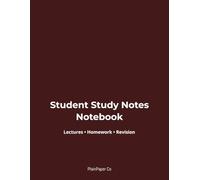 Study Notes Notebook For Students: College Ruled Lined Pages for Study, Lectures, and Assignments