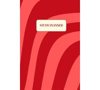Study Planner: Undated Academic Organiser for 52 Weeks of Productivity: Red Pattern Cover