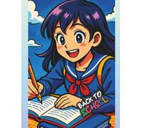 Study Time Spark: Back to School Anime Notebook: Vibrant 8.5 x 11 Composition Book with Cute Manga Girl Writing in Her Journal - Perfect for School Notes, Study Time & Creative Ideas