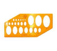 Studygraph by Graph'it - Normógrafo para dibujo técnico, mapa y diagramas - Arquitectógrafo - Trace elipses isométricos - Plástico resistente a los golpes - 27 formas de 2 a 75 mm