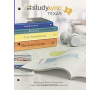 StudySync Texas Grade 11 Units 4-6 Reading & Writing Companion - English 3 Volume 2, 9781970162806