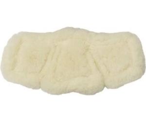 Stübben Almohadilla Equi-Soft para Cincha - Piel de cordero, blanco-crudo Stübben