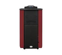 STUFE A PELLET ITALIA Asia - Estufa de pellets hidro para sistema de calefacción, eficiencia 92%, calienta 180 m², autonomía 22 h, programable, 5 potencias, color rojo