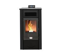 STUFE A PELLET ITALIA Canada 12 kW 5 estrellas | estufas de pellets eficiencia 91% calienta 120 m² autonomía 15 horas 5 estrellas certificado programable 5 fuerzas 24 meses garantía negro